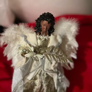 White wing hobby lobby black angel African-American tree topper new lovely